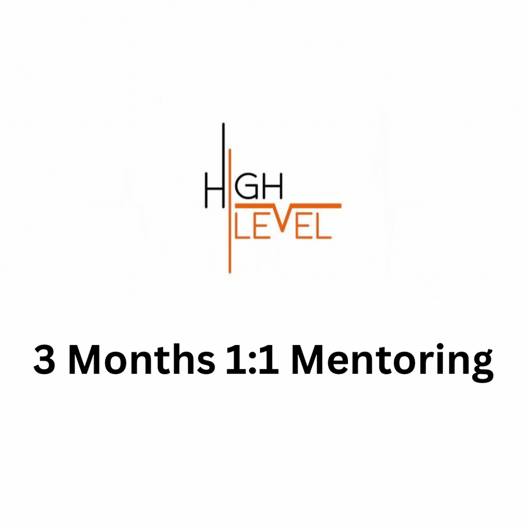 High Level 1:1 Mentoring - 3 Months 🌎